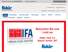 Tablet Screenshot of fakirshop.de